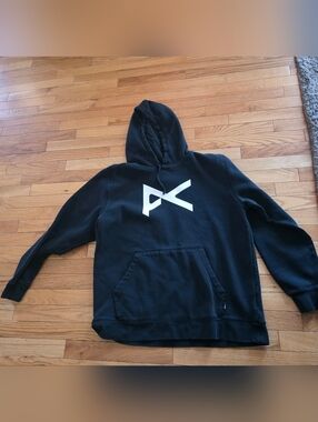 Men's Anon Black Hoodie with White Graphic Logo - Pullover Sweatshirt